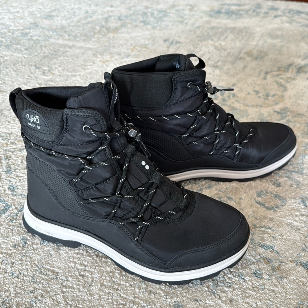 NEW Ryka Plush Fit Boots Brae, Women's 8.5M Black